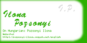 ilona pozsonyi business card